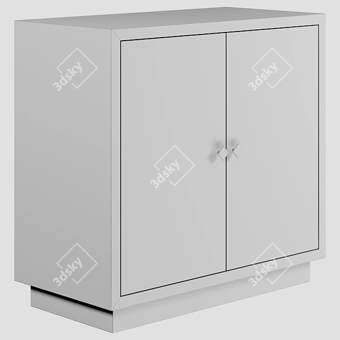 Bone White Bird Black Inlay Comod 3D model image 3
