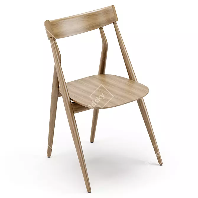 Sleek LIZZY Chair - Arflex 3D model image 4