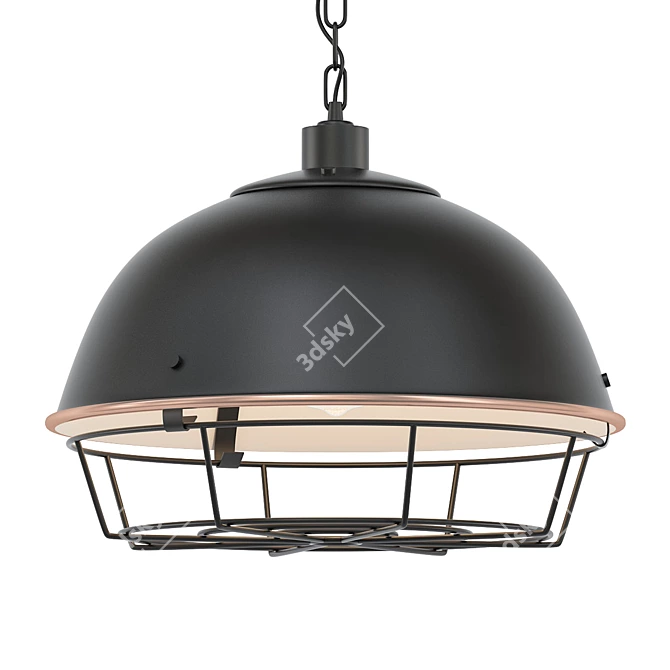 Industrial Vintage Pendant Lights 3D model image 1