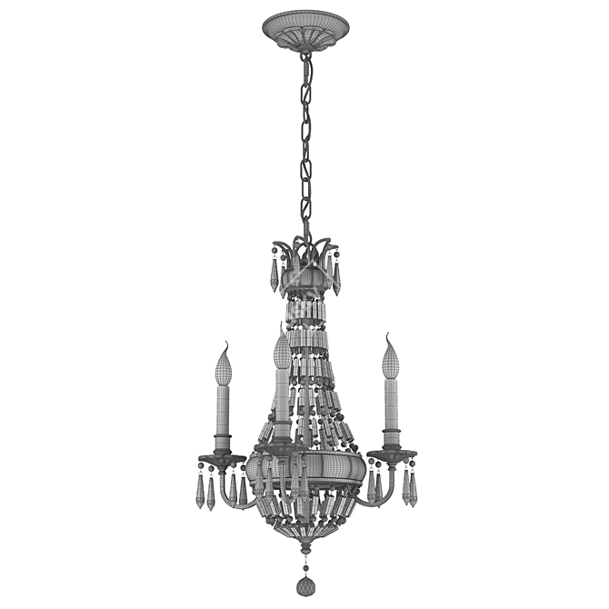 Feiss Bellini 4-Light Chandelier 3D model image 2