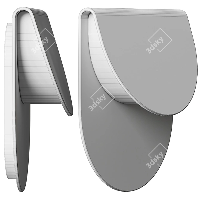 Sleek LED Outdoor Wall Sconce 3D model image 5