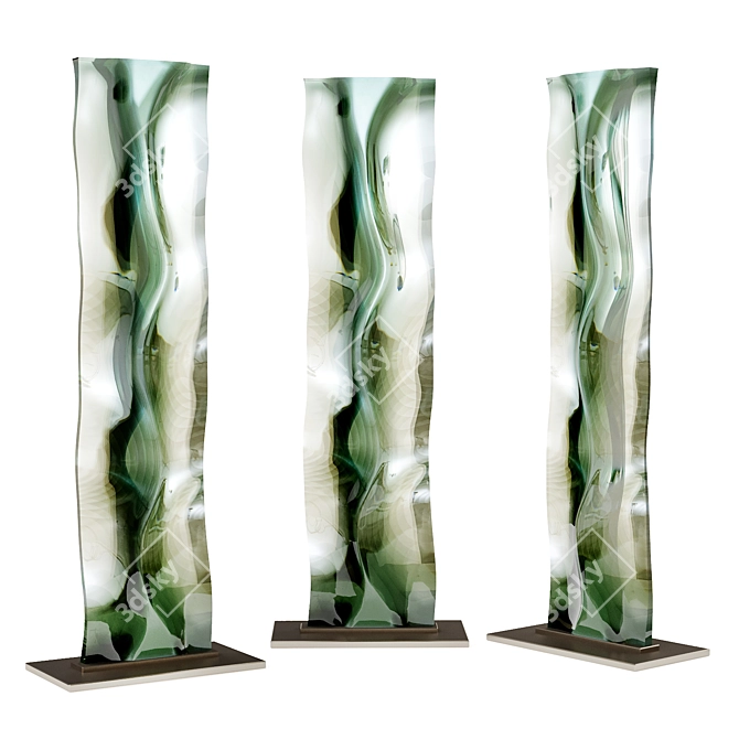 Reflective Glass Art Sculpture 2005 3D model image 1