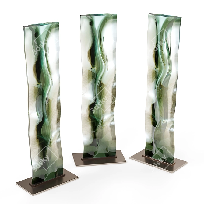 Reflective Glass Art Sculpture 2005 3D model image 2