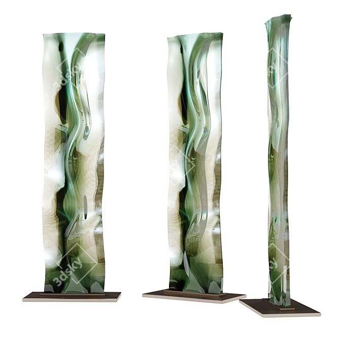 Reflective Glass Art Sculpture 2005 3D model image 3