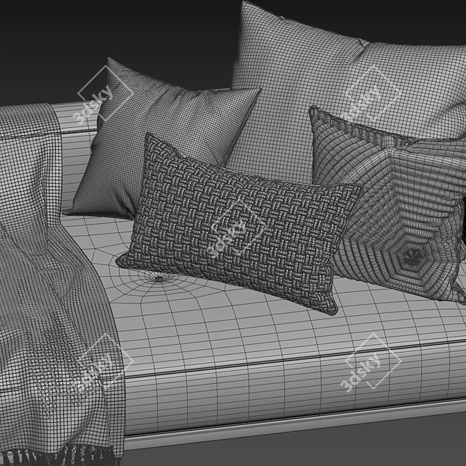 Sleek Brasilia Sofa: W395 x D98 x H85 3D model image 3