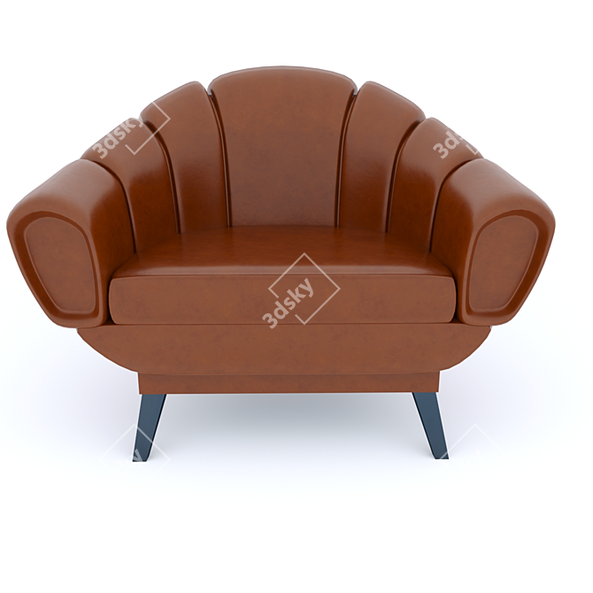 Luxury Leather Sofa Chair 3D model image 1