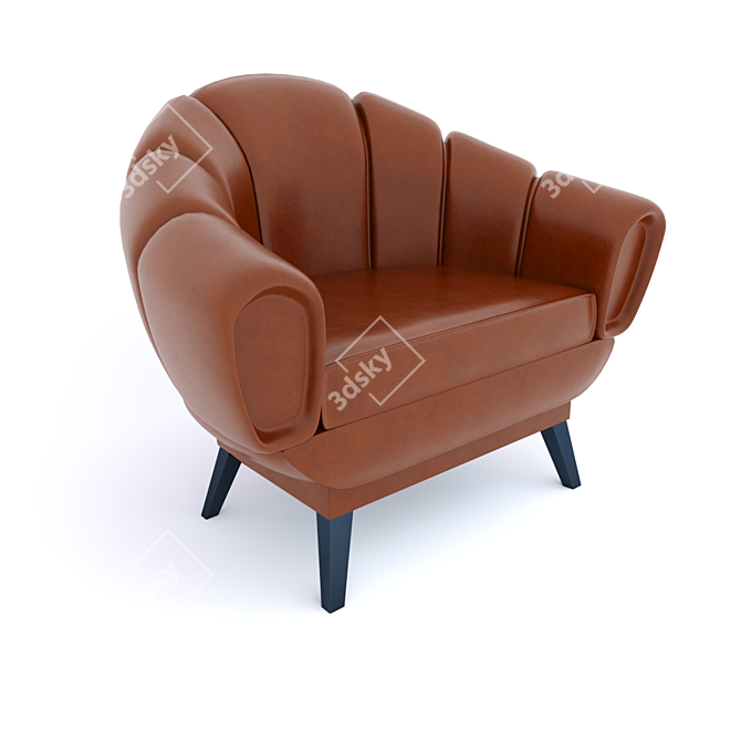 Luxury Leather Sofa Chair 3D model image 3