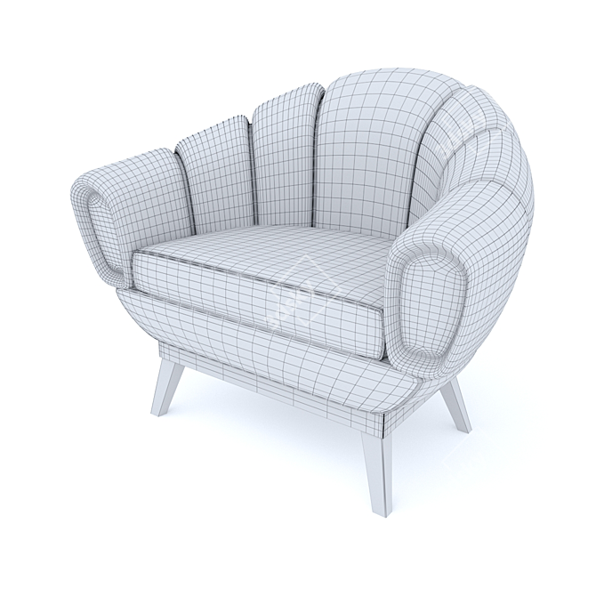 Luxury Leather Sofa Chair 3D model image 4