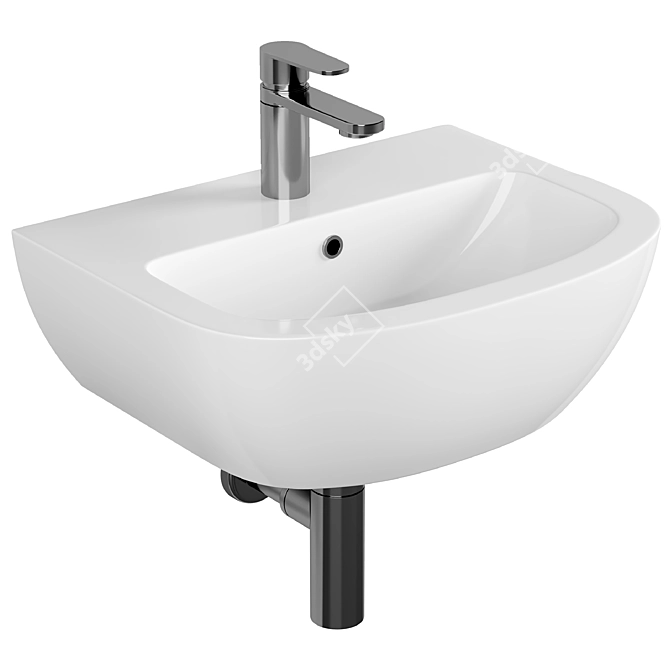 Modern Grohe Wall Hung Basin 3D model image 1