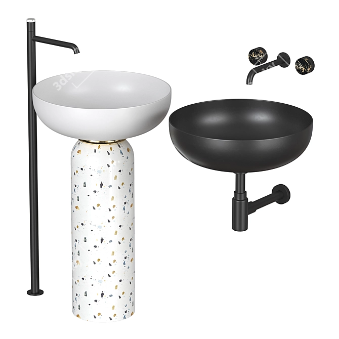 JOLIE Artceram Washbasin Set 3D model image 3