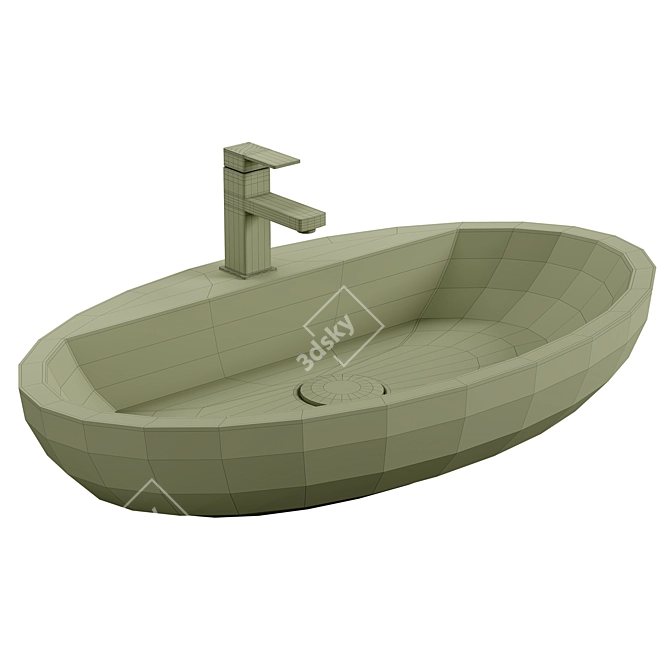 Mira MR-7241 Sink - Elegant Design 3D model image 2