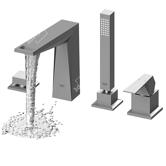 Elegance Height Basin Mixer 3D model image 3