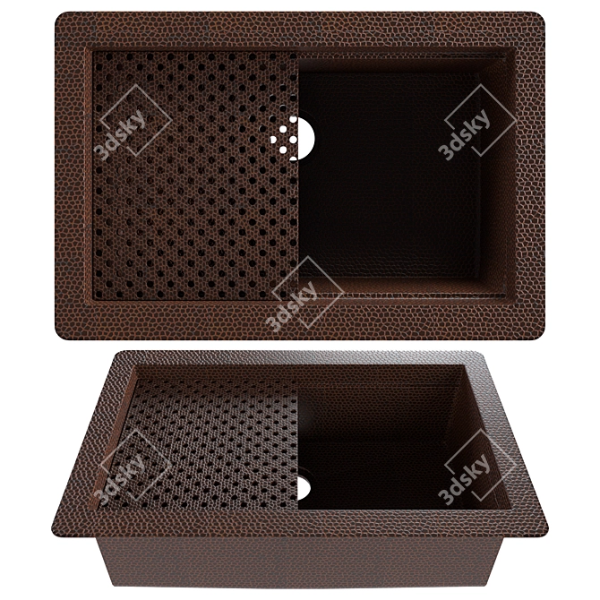 CopperSmith Undermount Sink 3D Model 3D model image 5
