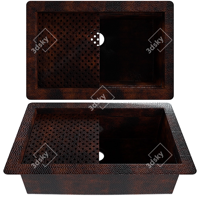 CopperSmith Undermount Sink 3D Model 3D model image 6