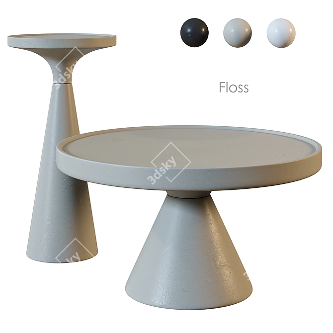 Modern Magazine Table Zuiver Floss 3D model image 1