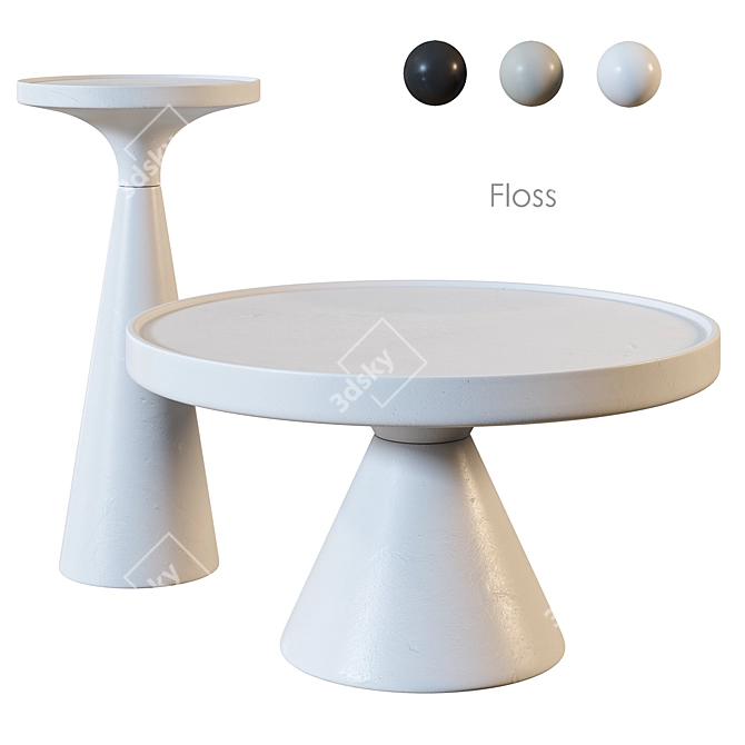 Modern Magazine Table Zuiver Floss 3D model image 2