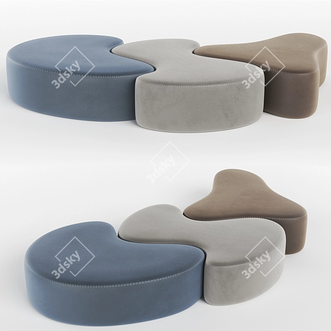 Trilogy Ottoman Set 2017 3D model image 1