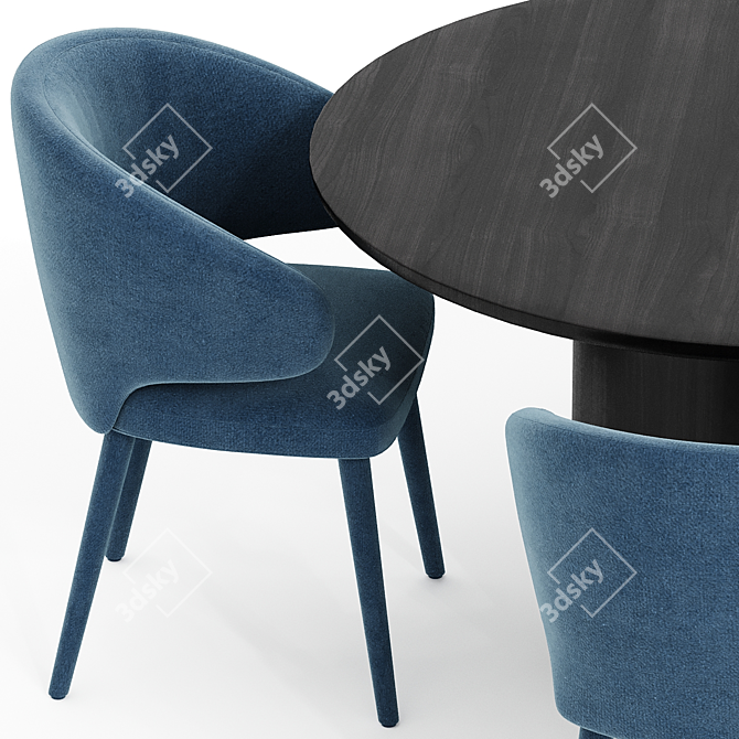 Luxury Eichholtz Cardinale Dining Set 3D model image 2