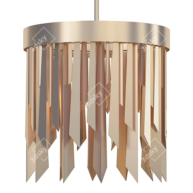Silver Round Waldorf Chandelier 3D model image 1