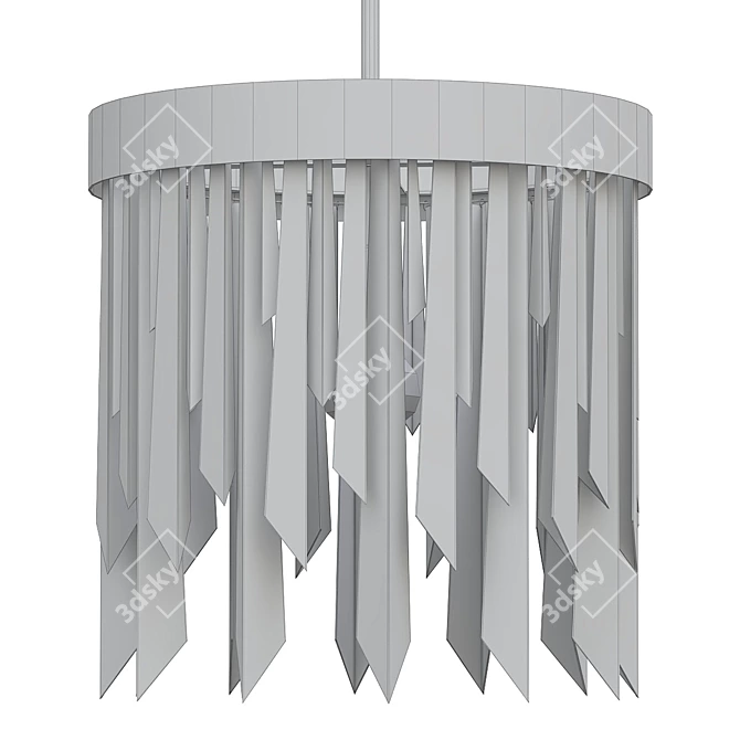 Silver Round Waldorf Chandelier 3D model image 2