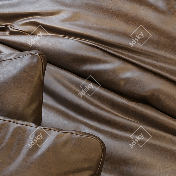Luxury PBR Leather Texture Set 3D model image 1