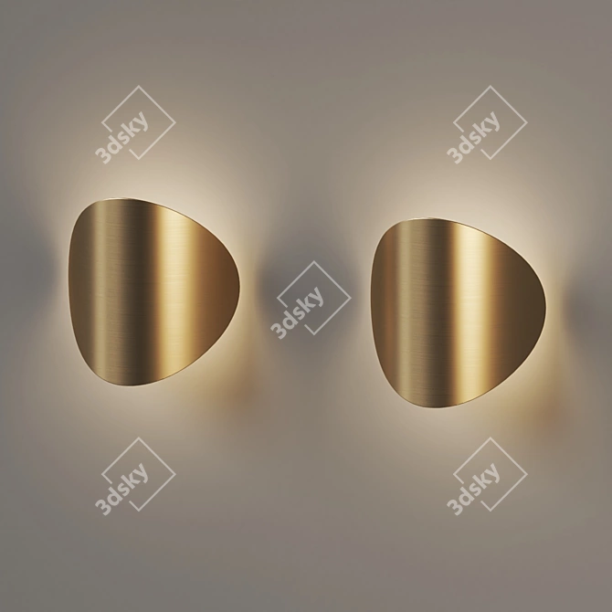 Lune Outdoor Wall Sconce - Moonlight Magic 3D model image 3