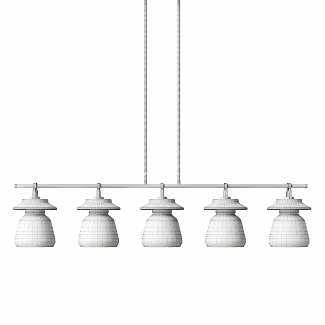 Elegant Highworth Kitchen Island Pendant 3D model image 3