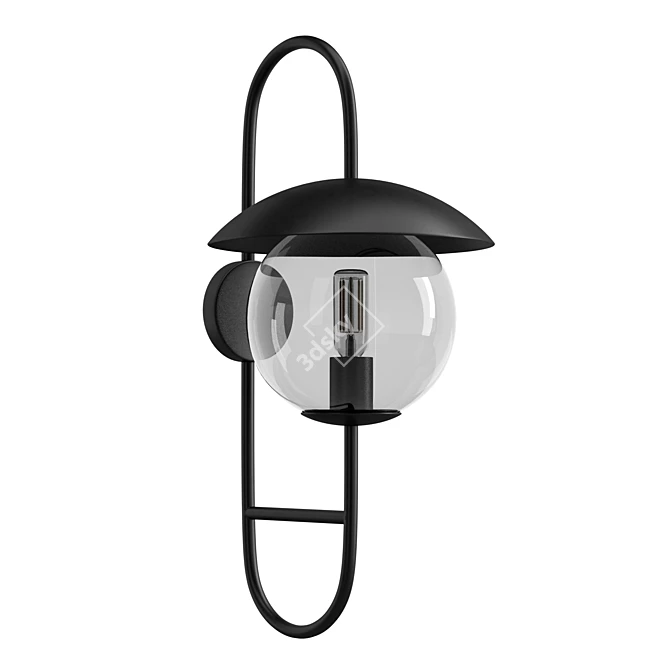 Versatile Outdoor Steel Sconce 3D model image 1