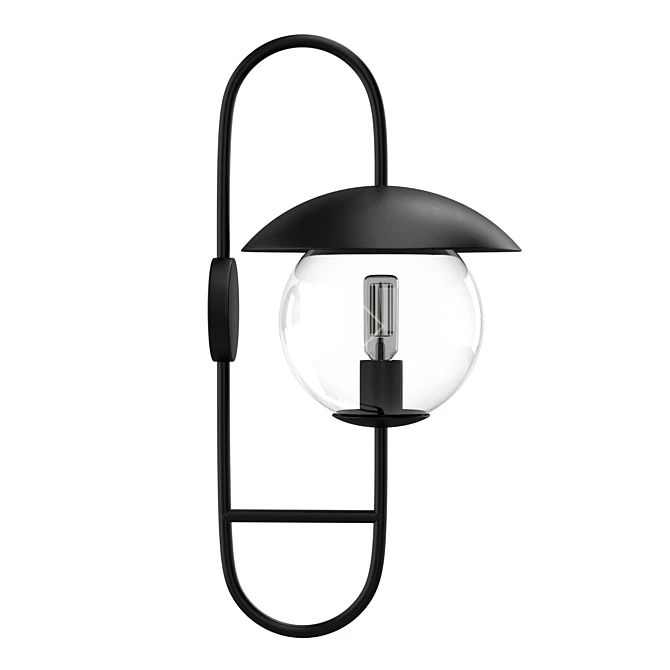 Versatile Outdoor Steel Sconce 3D model image 4