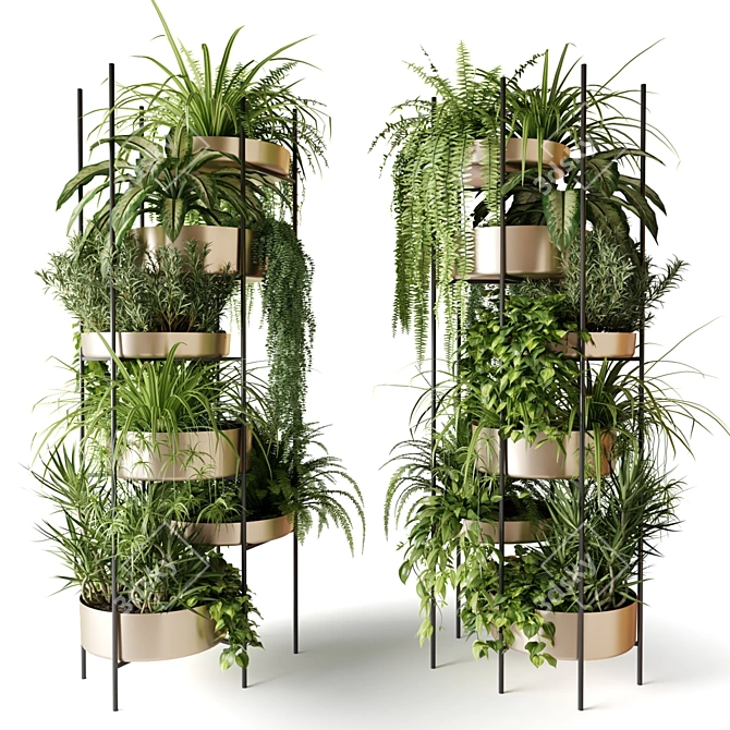 Title: Vertical Planter Stand Rack 3D model image 1