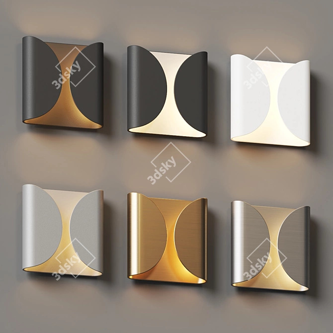 Modern Outdoor LED Wall Sconce 3D model image 4