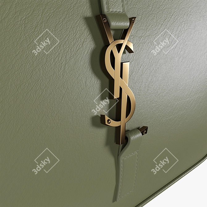 YSL Saint Laurent Le 5 a 7 Croc Bag 3D model image 3