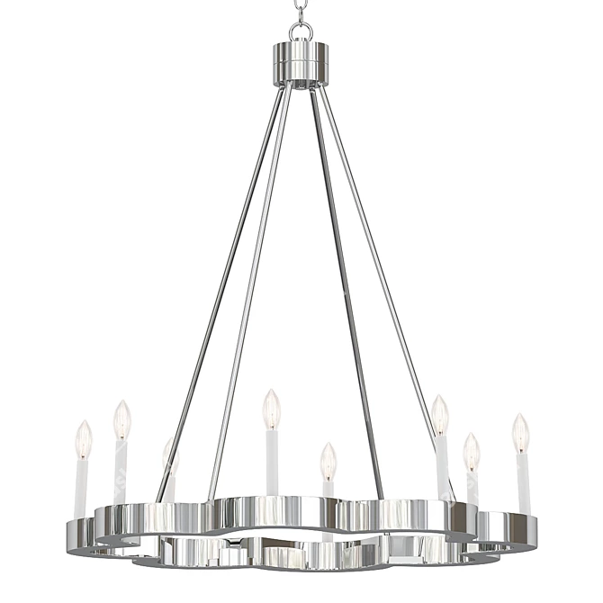 Elegant Fiona Chandelier in White 3D model image 1