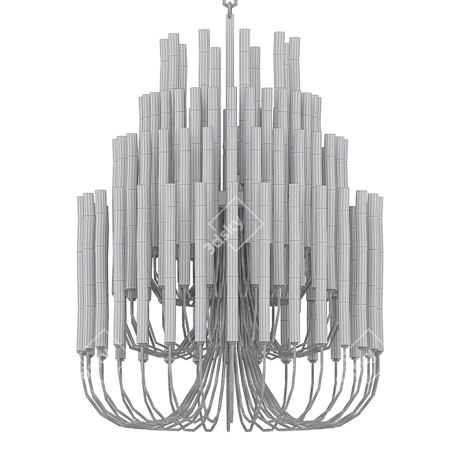 Elegant Tilda Small Black Chandelier 3D model image 2