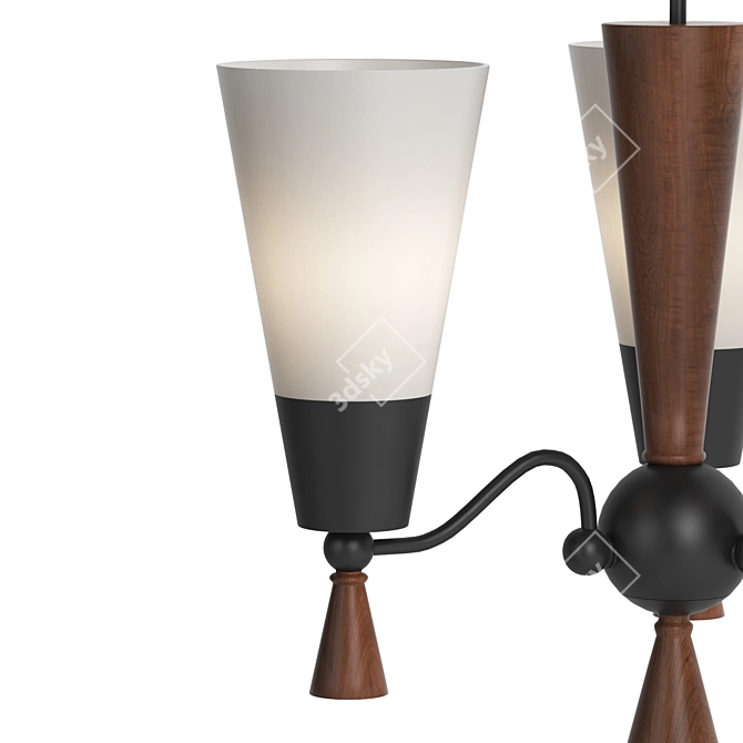 Verona Elegant 3-Light Chandelier 3D model image 3