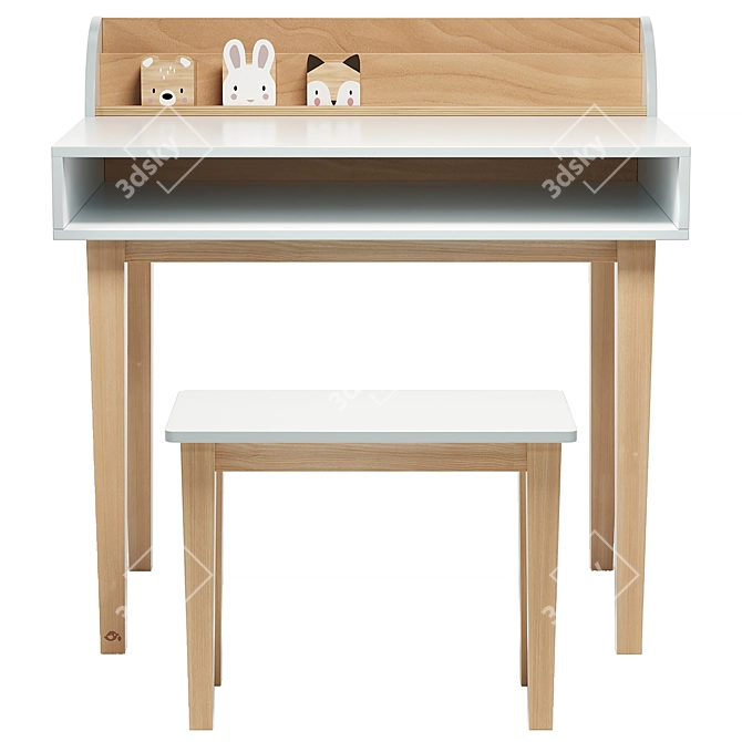 Kids Learning Desk Set 3D model image 2