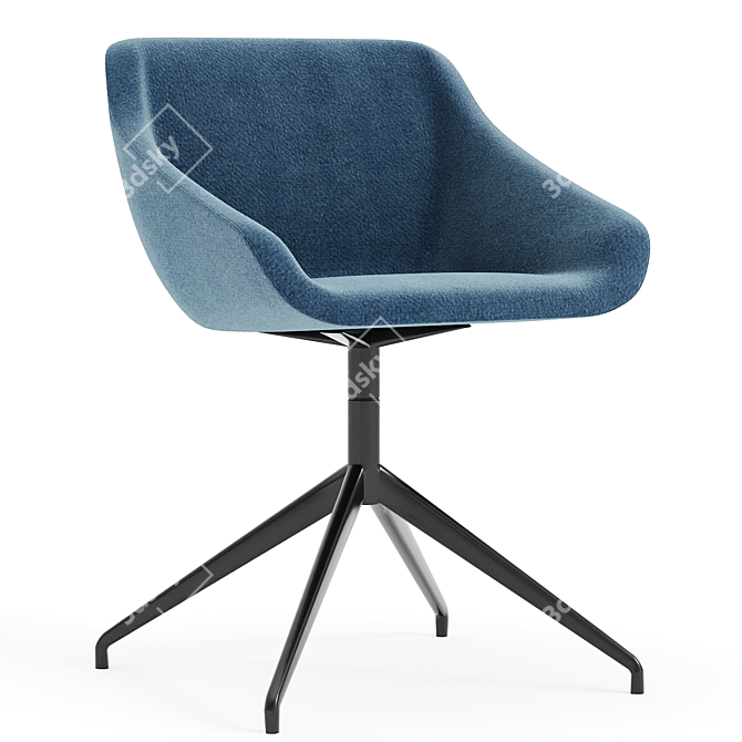 Modern Rocco Dining Chair 3D model image 1