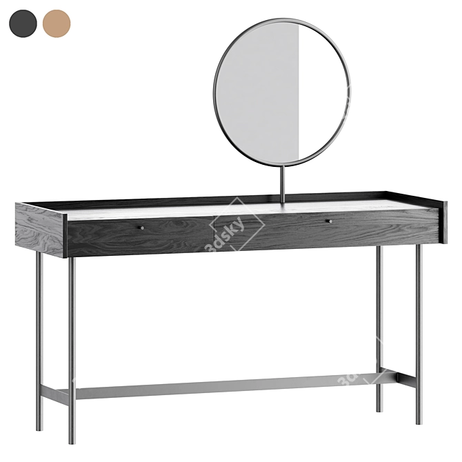 CANELLI Vanity Table with Mirror 3D model image 1