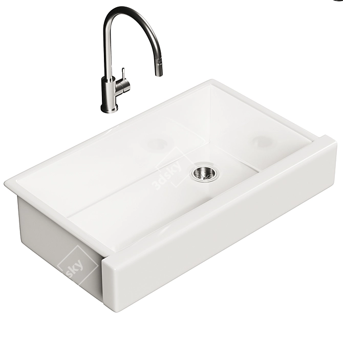 KOHLER Whitehaven Sink Set TurboSmooth 3D model image 4