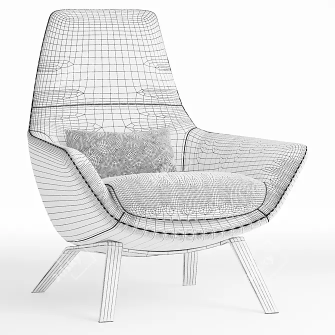 2015 Ermes Armchair 3D Model 3D model image 2