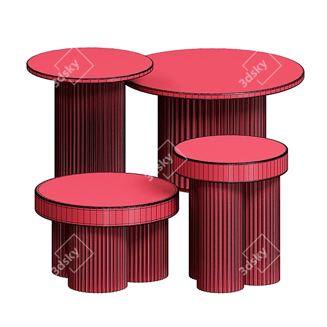  Marble Flow Round Coffee Table 3D model image 3
