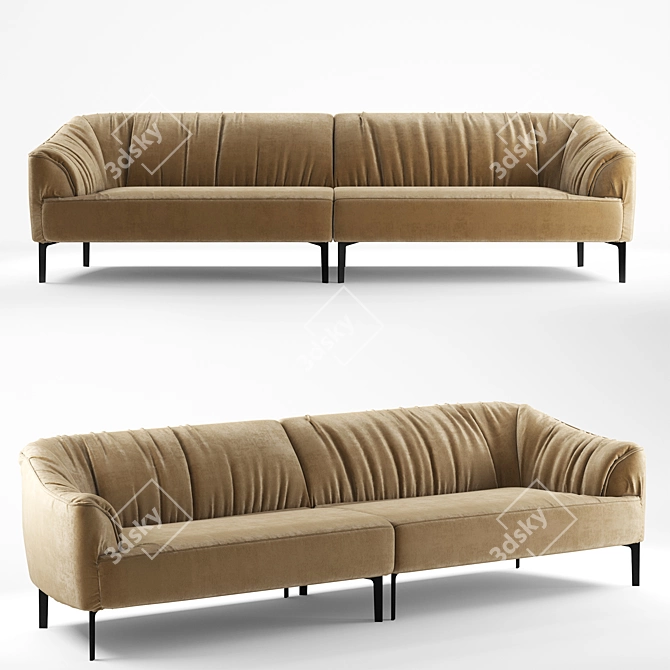 Luxury Modern Sigmund Sofa 3D model image 1