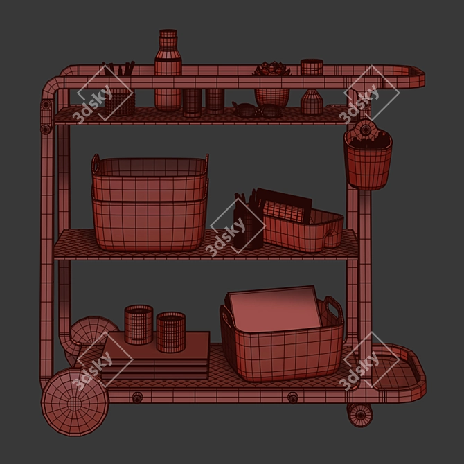 Customizable Steelcase Flex Cart 3D model image 6