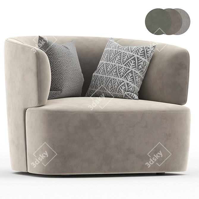  Elain Molteni Luxury Armchair 3D model image 1