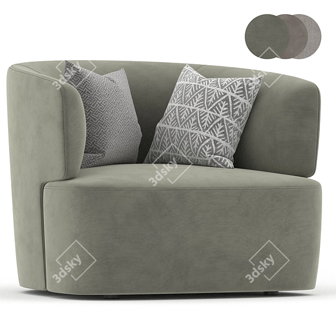  Elain Molteni Luxury Armchair 3D model image 2