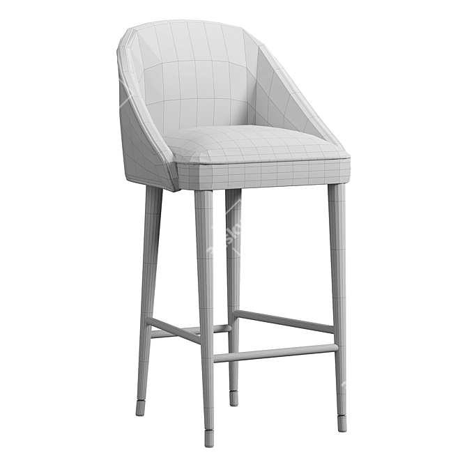 Modern Contemporary Bar Stool Design 3D model image 2
