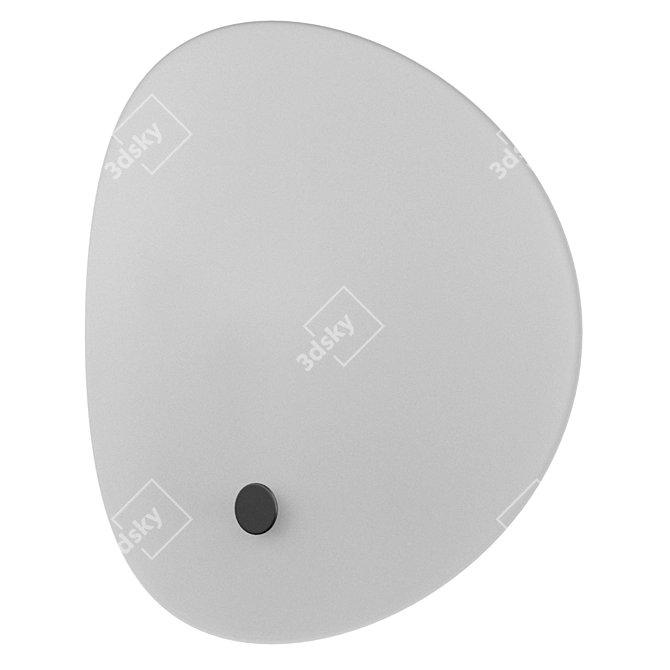 Modern Glass Black Wall Light 3D model image 3