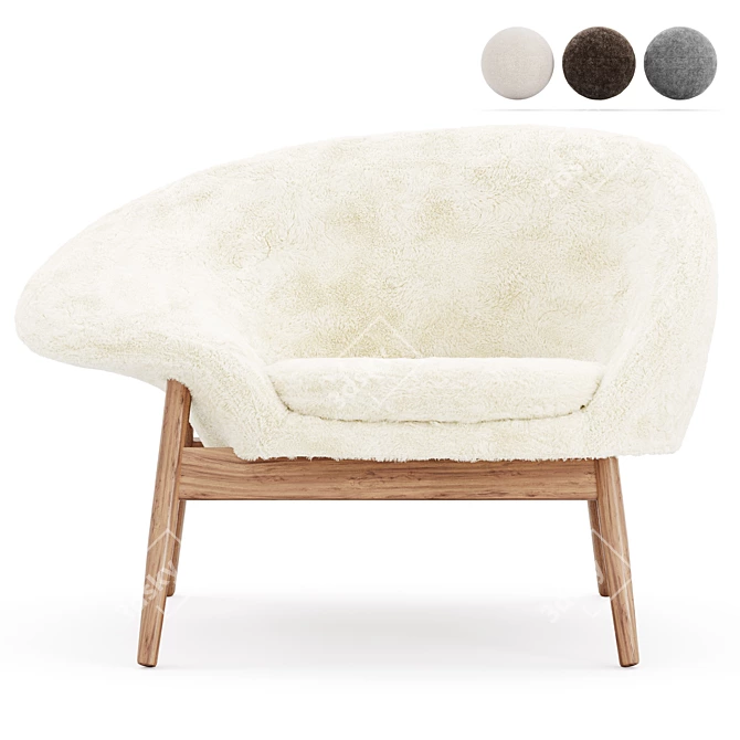 Modern Sheep Lounge Chair by Hans Olsen 3D model image 1