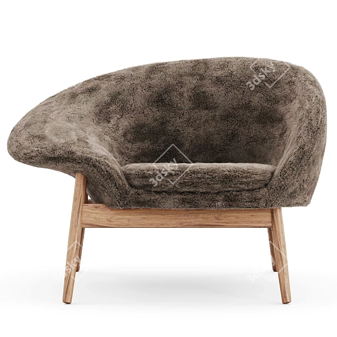 Modern Sheep Lounge Chair by Hans Olsen 3D model image 3