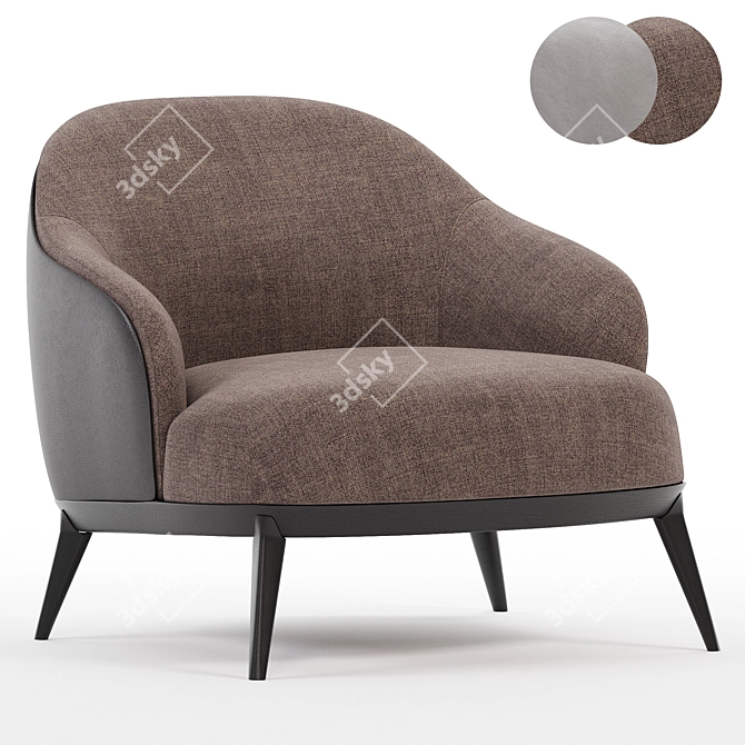 Modern Leslie Armchair 3D Model 3D model image 2